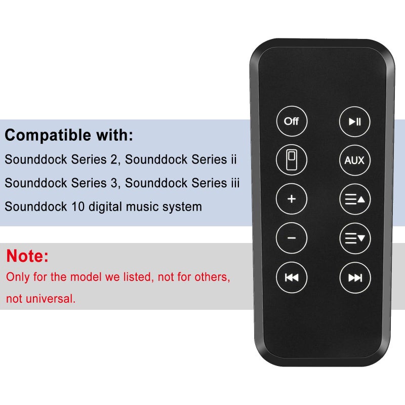 Yimaut Replacement for Bose SoundDock 10 Remote with CR2025 Battery, Also Fit for Bose Sounddock Series 2 3 II III Digital Music System Remote Control - Image 2